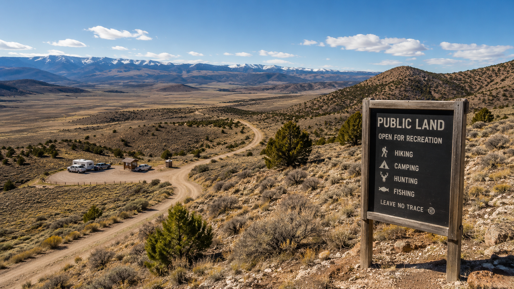 Cover image for Can You Stake a Mining Claim on Public Land? showing Documentary mountain-landscape image suggesting remote mineral country on public land, steep hillside and access track, subdued western editorial tone.